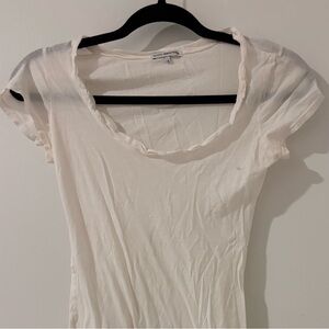 James Perse Cream Short Sleeve Tee